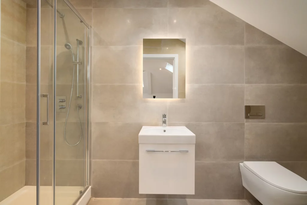 Completed apartment interior at Sale Road, Wythenshawe